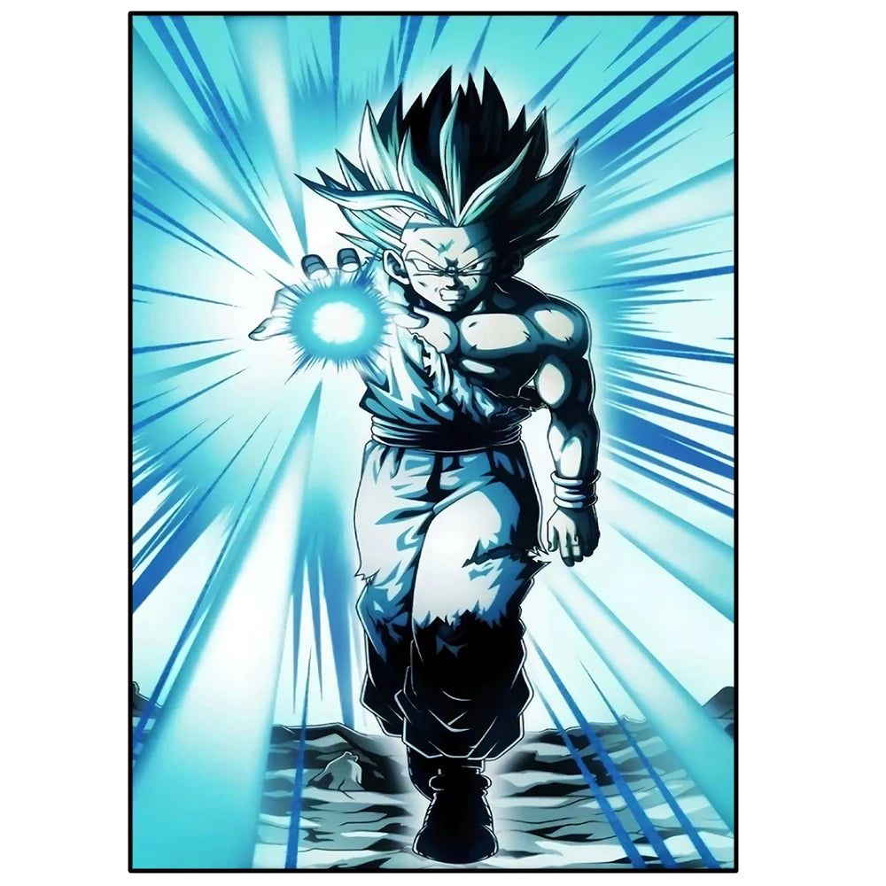 Japanese Anime Surrounding anime de accion Nº1 Poster Super Saiyan 