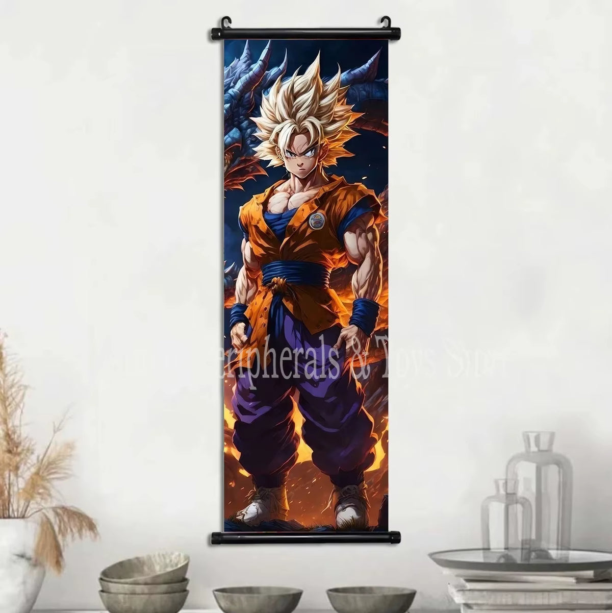 Cuadro Lienzo Colgante Anime de acción - Póster Pergamino Super Saiyan