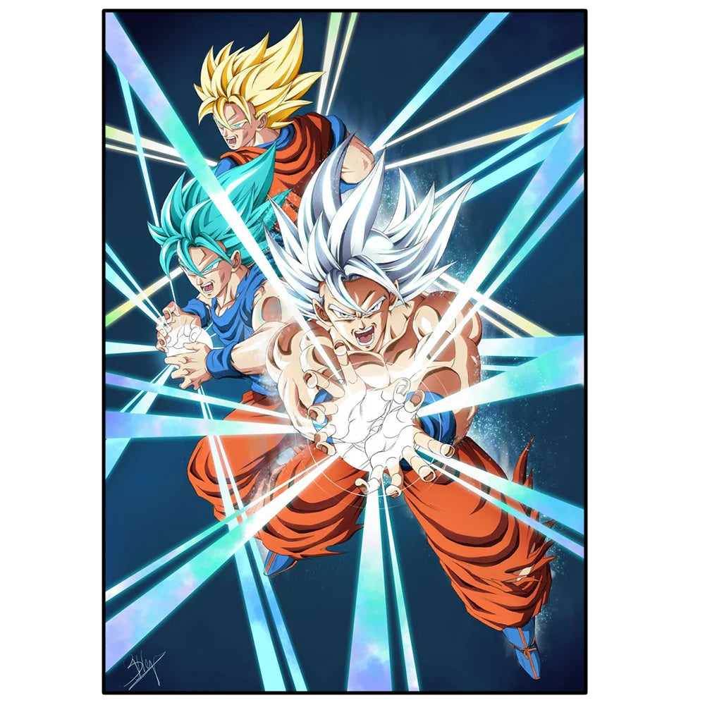 Japanese Anime Surrounding anime de accion Nº1 Poster Super Saiyan 