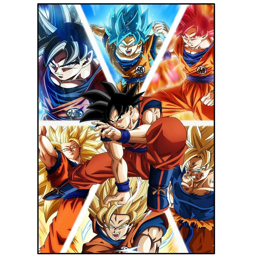 Japanese Anime Surrounding anime de accion Nº1 Poster Super Saiyan 