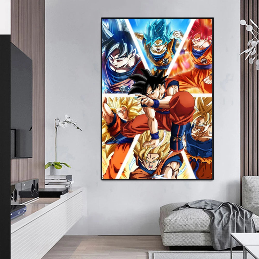 Japanese Anime Surrounding anime de accion Nº1 Poster Super Saiyan 