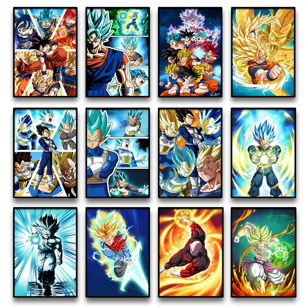 Japanese Anime Surrounding anime de accion Nº1 Poster Super Saiyan 