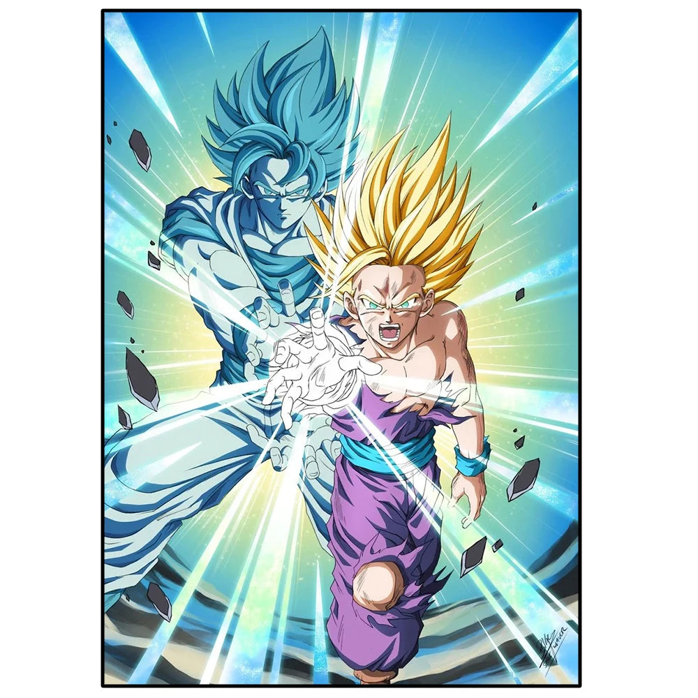 Japanese Anime Surrounding anime de accion Nº1 Poster Super Saiyan 