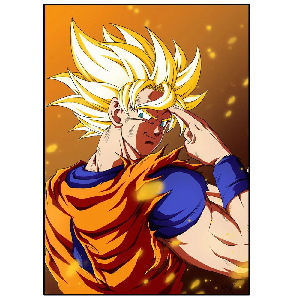 Japanese Anime Surrounding anime de accion Nº1 Poster Super Saiyan 