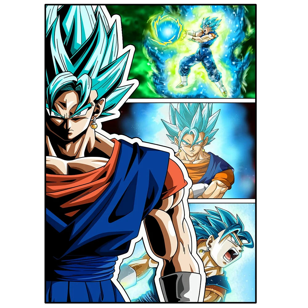 Japanese Anime Surrounding anime de accion Nº1 Poster Super Saiyan 